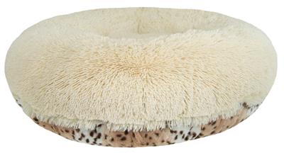 Bagel Bed - Shown in Aspen Snow Leopard and Blondie (Choose Your Own Fabrics!)