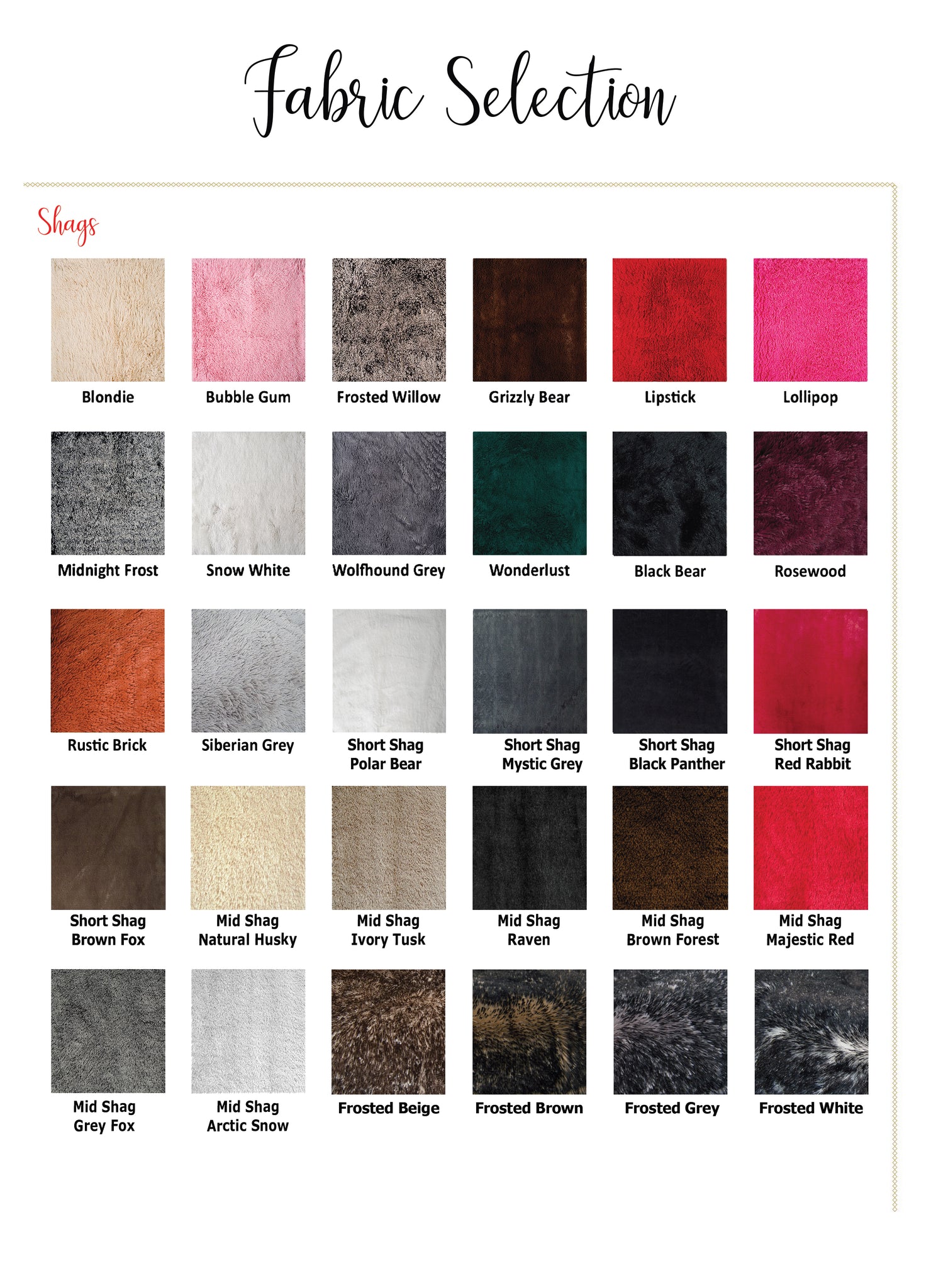 Comfort Mat - Shown in Shag Wonderlust (Choose Your Own Fabrics!)