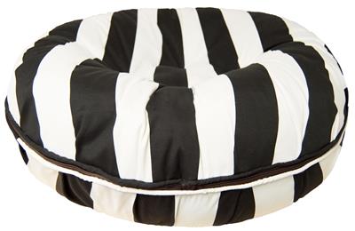 Outdoor Bagel Bed - Shown in Panda Stripes (Choose Your Own Fabrics!)