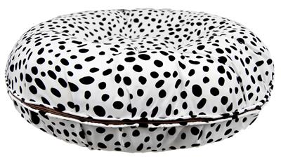 Outdoor Bagel Bed Shown in Polka Dot (Choose Your Own Fabrics!)