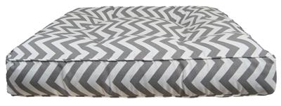 Outdoor Sicilian Rectangle Bed - Shown in Grey Wave (Choose Your Own Fabrics!)
