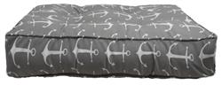 Outdoor Sicilian Rectangle Bed Shown in Grey Anchor (Choose Your Own Fabrics!)