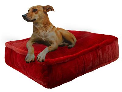 Sicilian Rectangle Bed - Shown in Red Rabbit (Choose Your Own Fabric!)