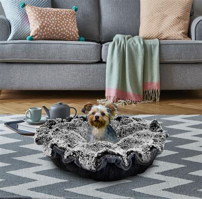 Cuddle Pod- Shown in Shag Midnight Frost and Gravel Stone (Choose Your Own Fabrics!)